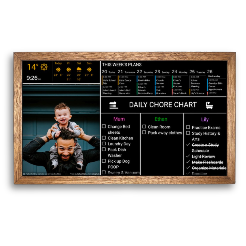 Support Living_Daily Chore Chart Display