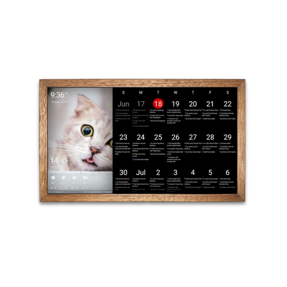 DAKboard Big Calendar Layout Example Desktop