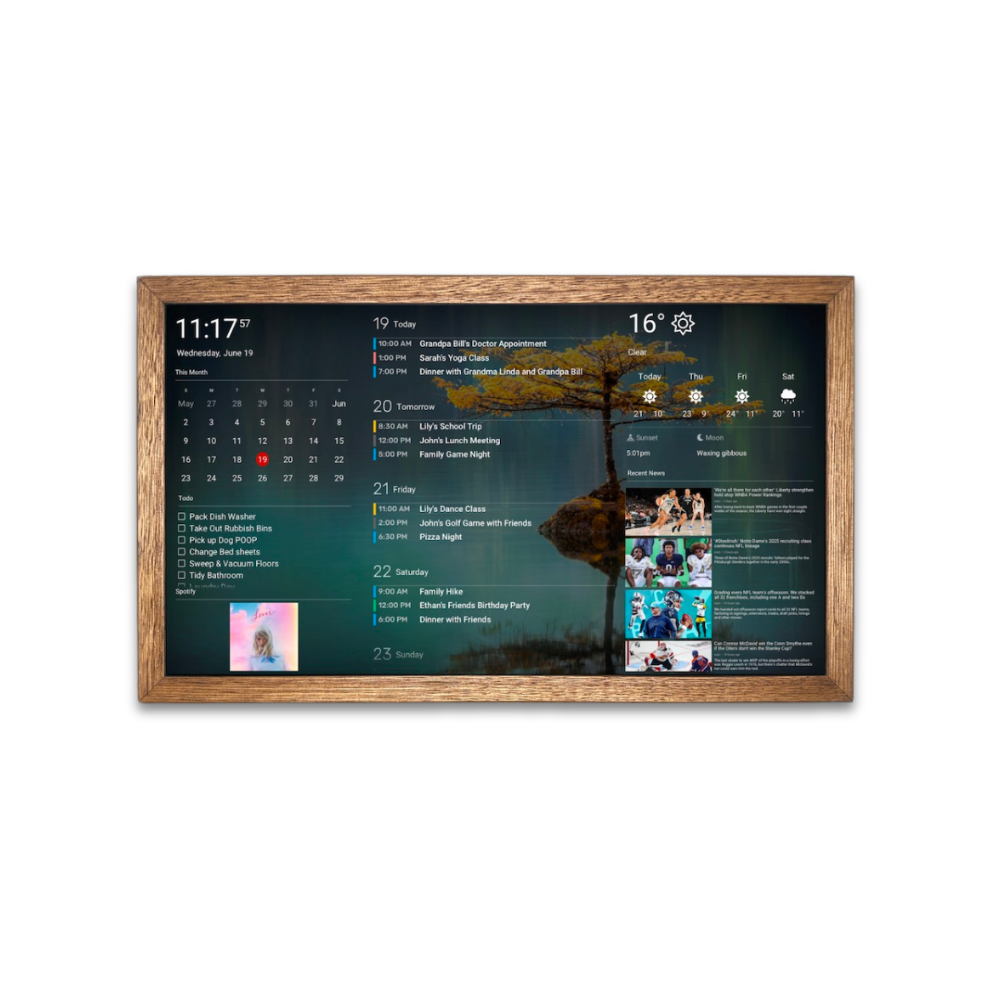 DAKboard Three Column Layout Example Desktop