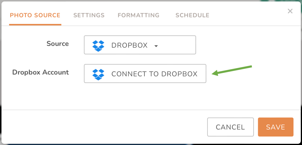 Link DropBox to Dakboard