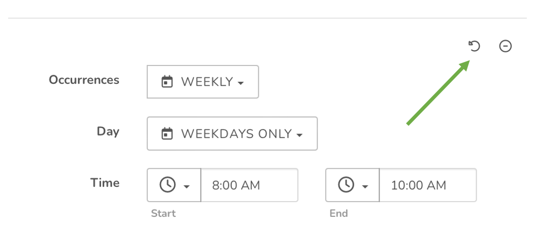 Reset Schedule